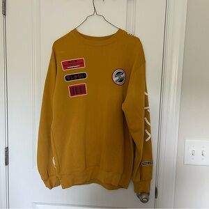 Colby Brock x Fanjoy Men’s Mustard Yellow Medium Crewneck Longsleeve Sweatshirt
